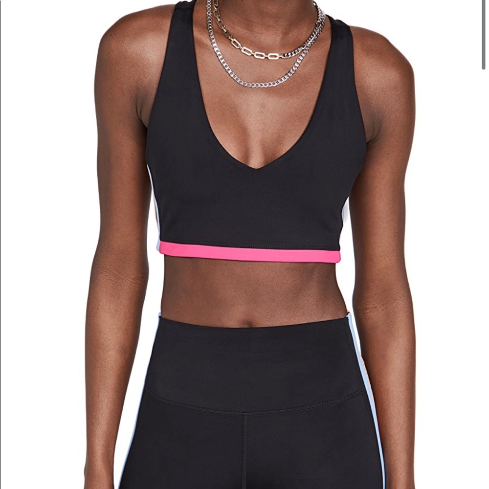 $78 Splits59 Gloria Techflex Bra Black/Jacinthe Size Medium